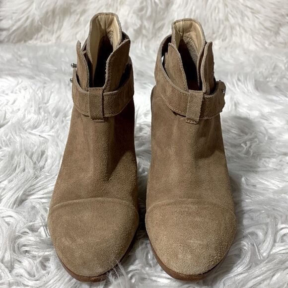 RAG & Bone Harrow Suede Ankle Boots Bootie Ankle Straps Hazel Tan women sz 37 - Picture 3 of 9